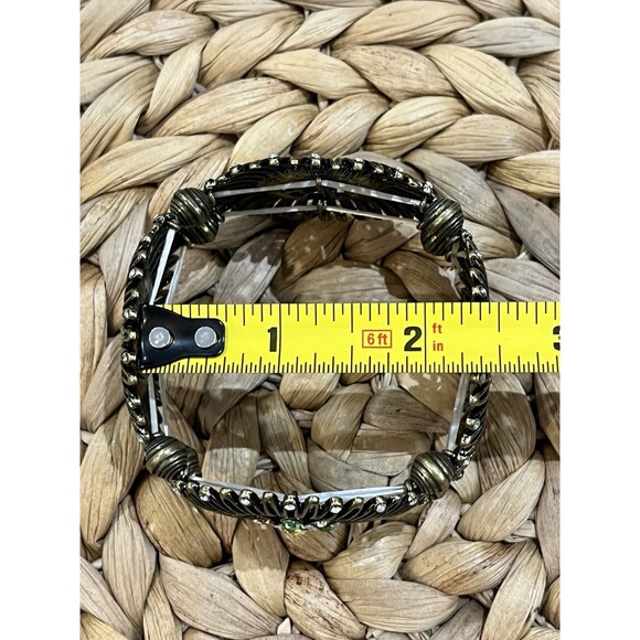 Victorian Art Deco Style Stretch Bracelet Rhinestone Filigree Fairy DEADSTOCK - Picture 4 of 6